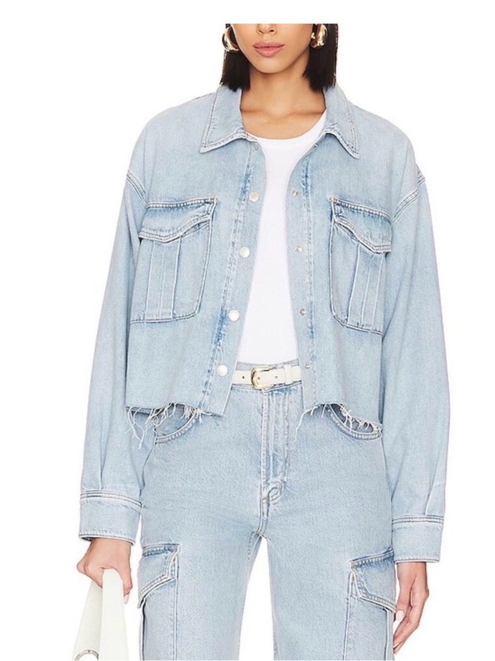 Agolde 'Nyx' Blue Denim Shirt Size XS in realm